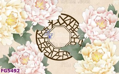 File tranh File in tranh tường hiện đại FG5492 (bản gốc) in lụa 3D