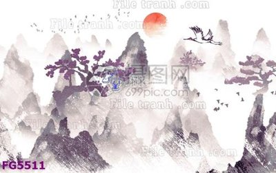 Ảnh gốc file in lụa File in tranh tường hiện đại FG5511 chi tiết