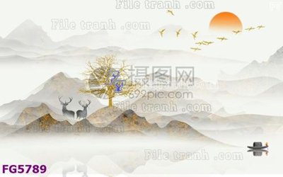 File gốc File in tranh tường hiện đại FG5789 (phong cách) châu Âu