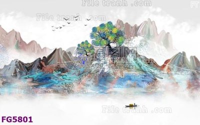 Tải file File in tranh tường hiện đại FG5801 (gốc) làm file tranh quảng cáo