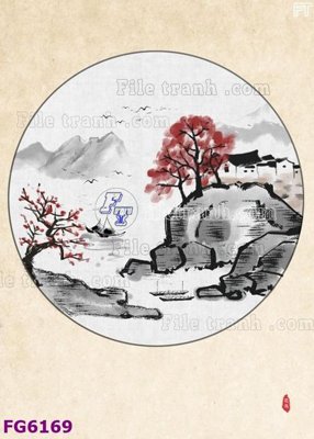 File tranh File in tranh tường hiện đại FG6169 (bản gốc) treo tường
