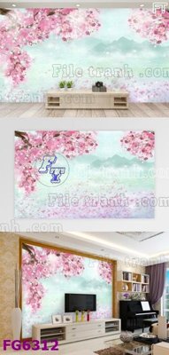 File in trần File in tranh tường hiện đại FG6312 (bản gốc) phong cảnh
