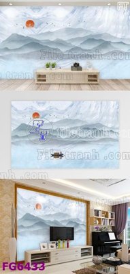 File gốc File in tranh tường hiện đại FG6433 (cho in UV) siêu nét