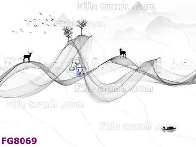 File tranh File gốc in đá cẩm thạch hiện đại FG8069 (bản gốc) treo tường