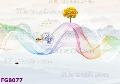 File tranh trang trí File gốc in đá cẩm thạch hiện đại FG8077 (file gốc)