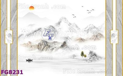 File tranh File gốc in đá cẩm thạch hiện đại FG8231 (ảnh gốc) độc quyền