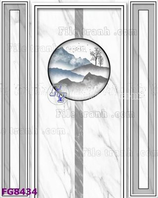 File tranh File gốc in đá cẩm thạch hiện đại FG8434 (file gốc) chủ đề phong thủy