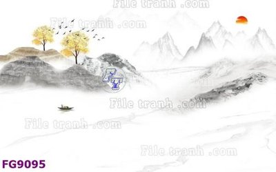 File gốc File in tranh tường hiện đại đẹp FG9095 (in tráng gương) sang trọng