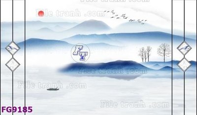 File gốc File in tranh tường hiện đại đẹp FG9185 (in tráng gương) sang trọng