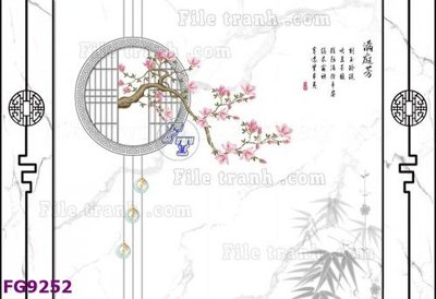 File in trần File in tranh tường hiện đại đẹp FG9252 (file gốc) xuyên sáng