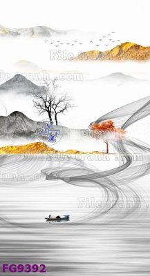 File tranh File in tranh tường hiện đại đẹp FG9392 (bản gốc) in lụa 5D