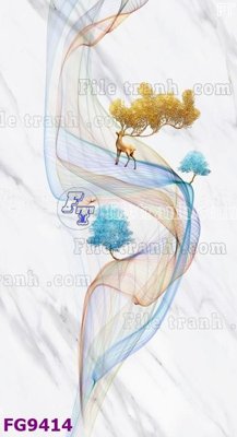 File in trần File in tranh tường hiện đại đẹp FG9414 (bản gốc) mây trời