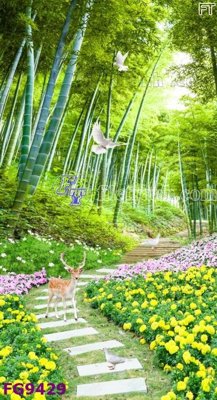 Tải file File in tranh tường hiện đại đẹp FG9429 (gốc) chủ đề hoa sen