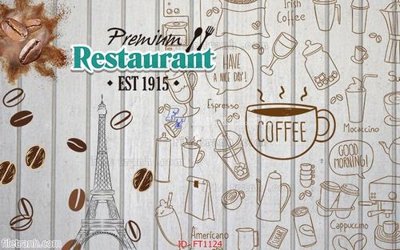 File in lụa File psd tường quán cà phê FT1124 (chất lượng cao) File psd tường quán cà phê FT1124