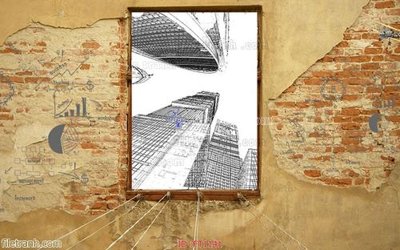 File tranh File psd tường quán cà phê FT1141 (bản gốc) treo tường