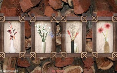 File tranh File psd tường quán cà phê FT1221 (gốc) chủ đề thiên nhiên