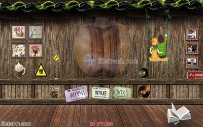 Tải file File psd tường quán cà phê FT1336 (gốc) chủ đề phong thủy