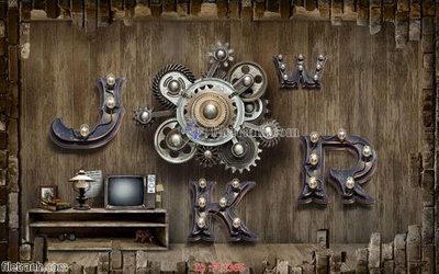 File gốc File psd tường quán cà phê FT1365 (trang trí) phòng làm việc