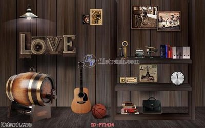 File in trần File psd tường quán cà phê FT1414 (file gốc) phong thủy