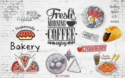 File in mica File psd tường quán cà phê FT1505 (bản gốc) làm vách ngăn