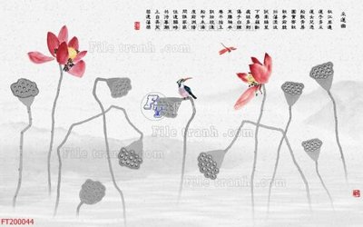 File PSD File in tranh tường 3D FT200044 (gốc) tách lớp chi tiết