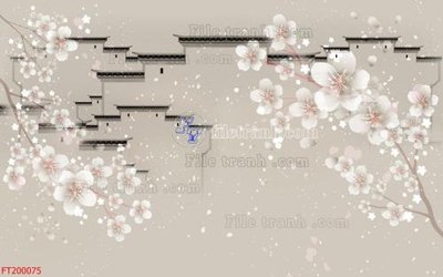 File gốc File in tranh tường 3D FT200075 (cho in UV) siêu nét