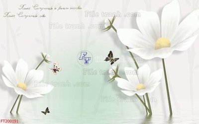 File in trần File in tranh tường 3D FT200191 (bản gốc 3D) sống động