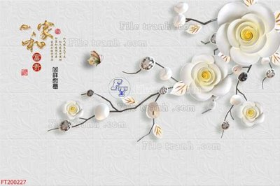 File in ấn File in tranh tường 3D FT200227 (bản gốc) cao cấp