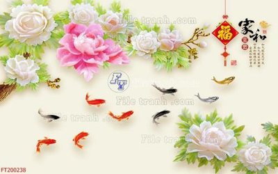 File PSD File in tranh tường 3D FT200238 (bản gốc) cho nhà in