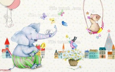 Tải file gốc File in tranh tường 3D FT200333 (in khổ lớn) không mờ