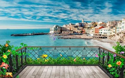 Ảnh gốc File in tranh tường 3D FT200363 (độ nét cao) in tráng gương