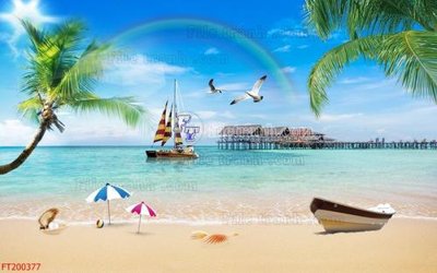 File in trần File in tranh tường 3D FT200377 (bản gốc 3D) sống động