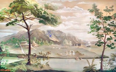 Ảnh gốc File in tranh tường 3D FT200561 (nét căng) in mica