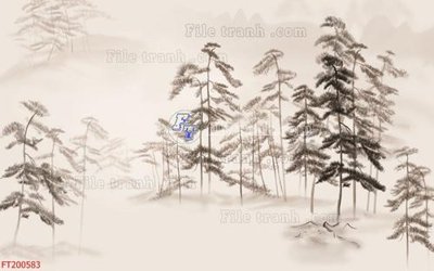 File gốc File in tranh tường 3D FT200583 (in lụa) hoa văn cổ điển