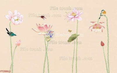 File gốc File in tranh tường 3D FT200611 (phong cách) châu Âu