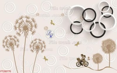 File PSD File in tranh tường 3D FT200770 (bản gốc) chất lượng nhất