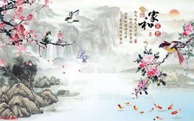 File gốc File in tranh tường 3D FT200861 (in lụa) cao cấp