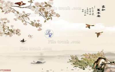 File ảnh File in tranh tường 3D FT200868 (gốc) cho trang trí nhà hàng