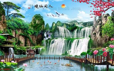 File tranh PSD File in tranh tường 3D FT200891 chất lượng cao