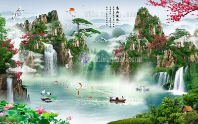 File gốc File in tranh tường 3D FT200892 (AI/EPS) cho in ấn