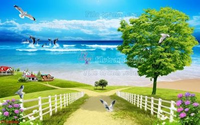 File PSD File in tranh tường 3D FT200946 (bản gốc) đã tách nền