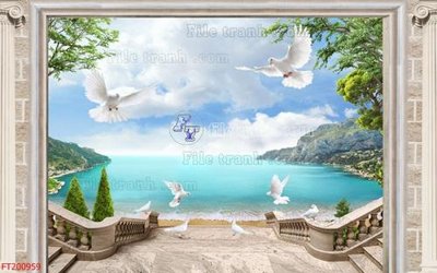 Ảnh gốc File in tranh tường 3D FT200959 (siêu chi tiết) để in ấn