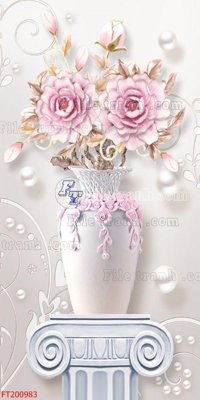 File tranh File in tranh tường 3D FT200983 (file gốc) chuẩn màu in