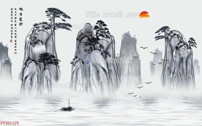 File gốc in ấn File in tranh tường 3D FT201125 chất lượng vượt trội