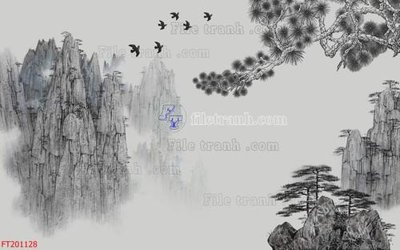 File gốc File in tranh tường 3D FT201128 (PNG) nền trong suốt