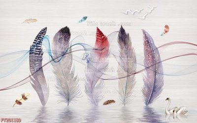 File in trần File in tranh tường 3D FT201189 (bản gốc) hoa văn