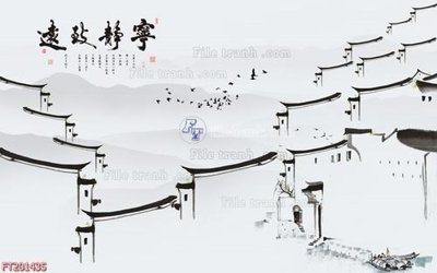 File tranh File in tranh tường 3D FT201435 (bản gốc) in lụa 3D