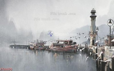 File tranh File in tranh tường 3D FT201578 (gốc) phong cách tối giản