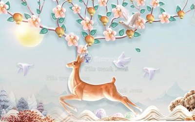 File in trần File in tranh tường 3D FT201618 (bản gốc) bầu trời