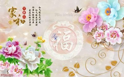 File ảnh gốc File in tranh tường 3D FT201650 không vỡ nét